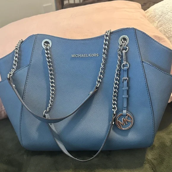 Michael Kors Blue Shoulder Bag - Picture 2 of 6